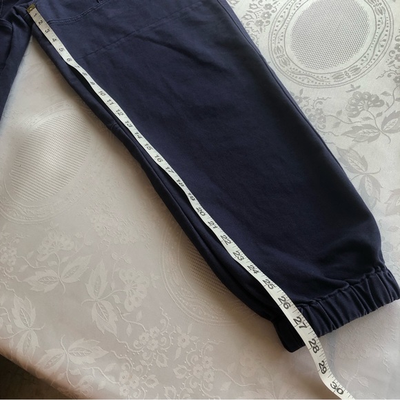 Forever 21 Navy Blue Vintage Cargo Pants Double Pocket Women’s Size L High Waist - Picture 13 of 16